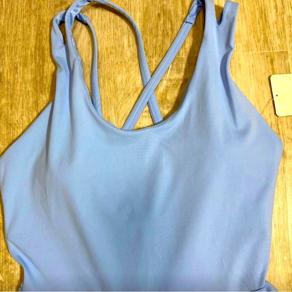💫NWT Fabletics Women’s Boost Performance Sleevess Dress in Light Blue s - Picture 7 of 13